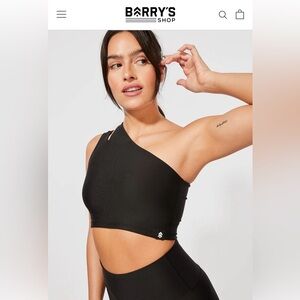 Barrys - one shoulder sports bra - NWT - Black - Small